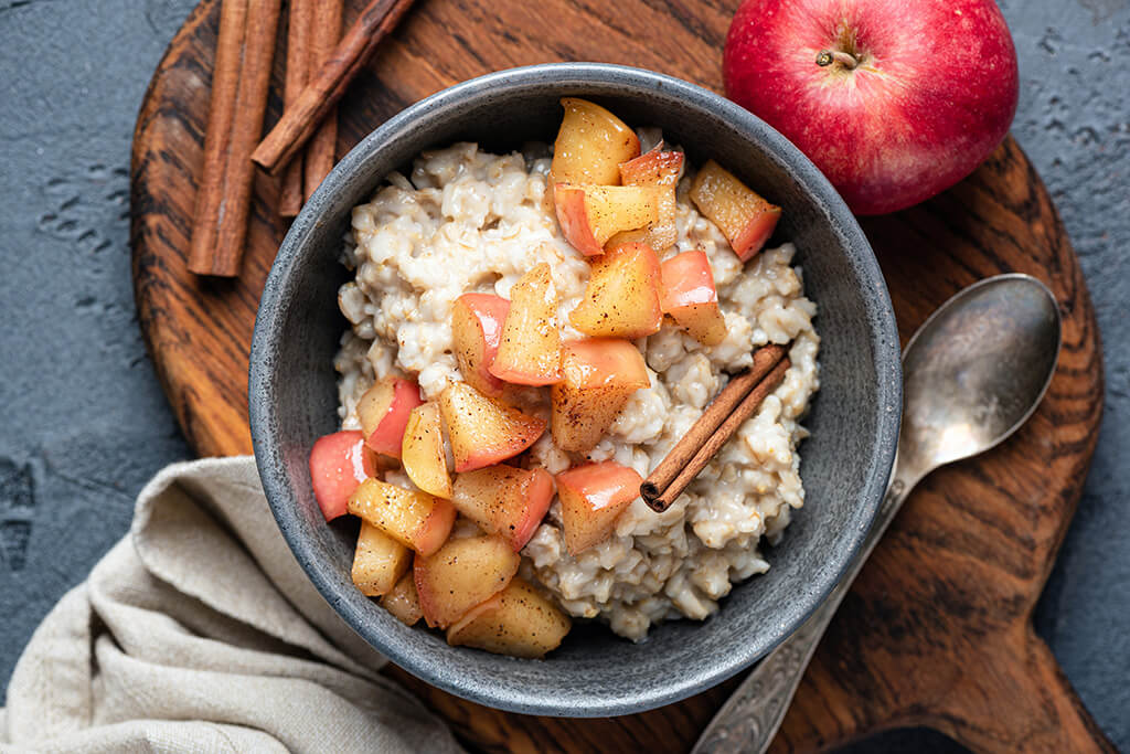 Porridge mit Milch oder Wasser