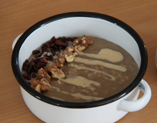 Schoko Pudding Oats mit Nüssen