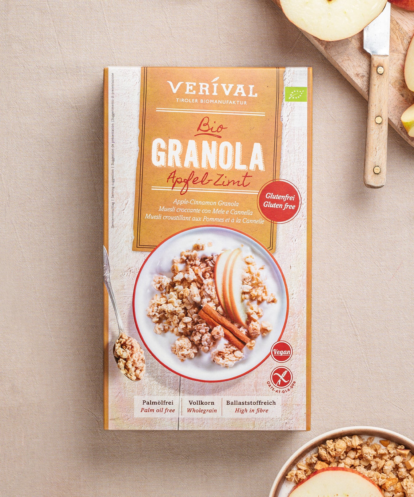 Granola aux pommes et à la cannelle